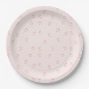 Strawberry Minimalism Paper Plates