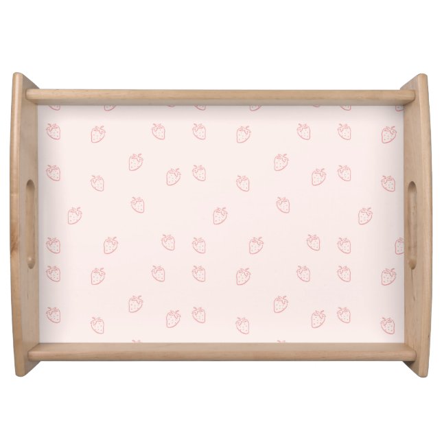 Strawberry Minimalism Serving Tray (Front)