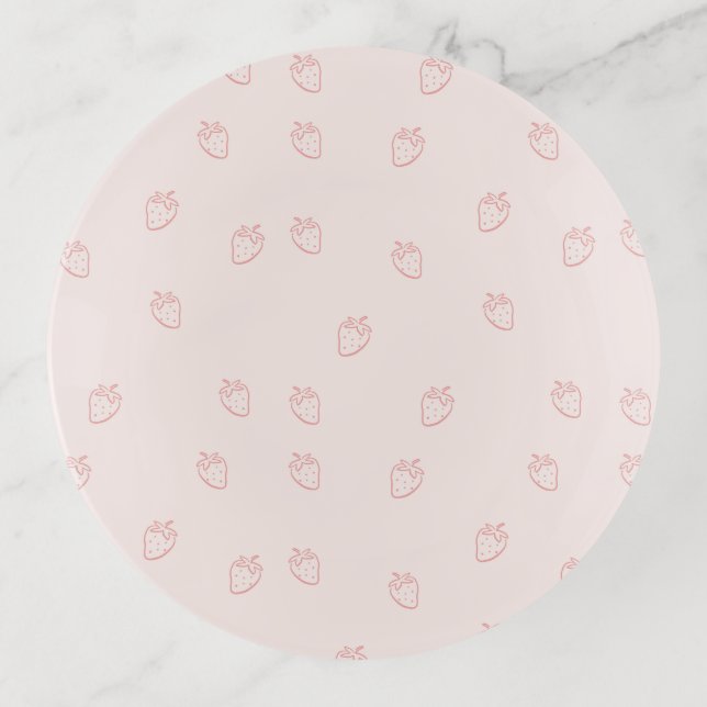 Strawberry Minimalism Trinket Tray (Front)