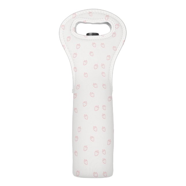 Strawberry Minimalism Wine Bag (Front)