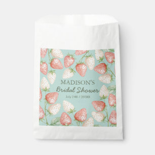 Strawberry Mint Green Garden Bridal Shower  Favor Bag