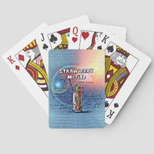 Strawberry Mojito (#11 of 12 Drink Recipe Sets) Poker Cards