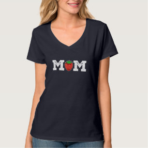 Strawberry Mom Fruit Lover Fruitarian Mother's Day T-Shirt