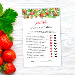 Strawberry Mommy or Daddy Baby Shower Game
