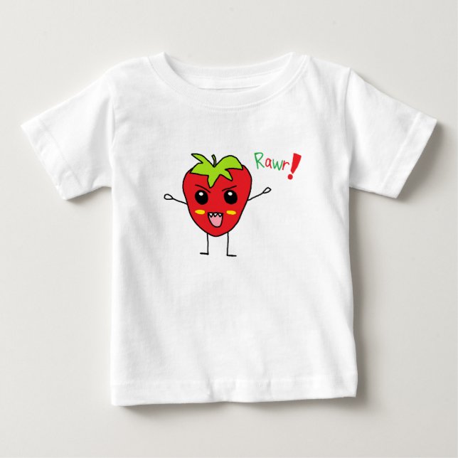 Strawberry Monster Baby T-Shirt (Front)