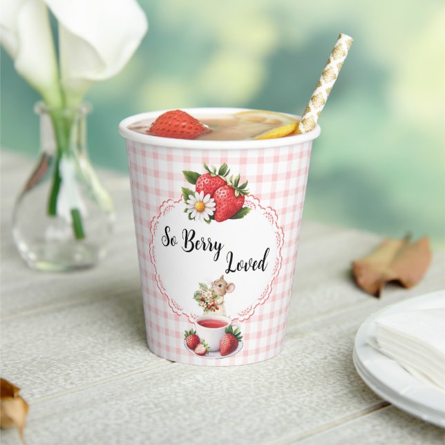 Strawberry Mouse Baby Shower-Paper Cups (Insitu)