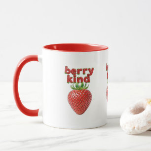 Strawberry Mug Cute Positive Quote Cup Coffee