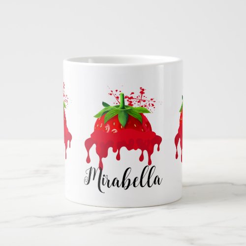 Strawberry Mug with name Cute Valentines Day