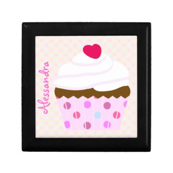 Strawberry 'n' Cream Cupcake Gift Box by lilpumpkinhouse at Zazzle