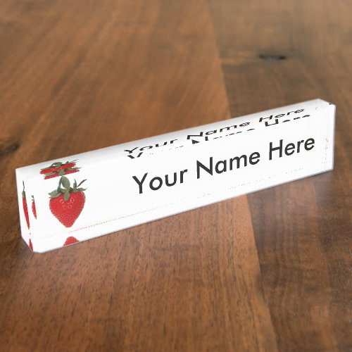 Strawberry Name Plate