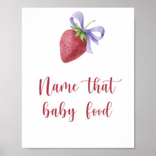 Strawberry - name that baby food poster