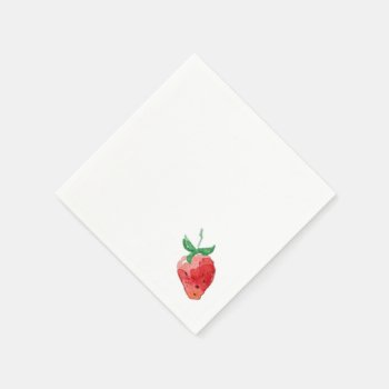 Strawberry Napkins by Zazzlemm_Cards at Zazzle