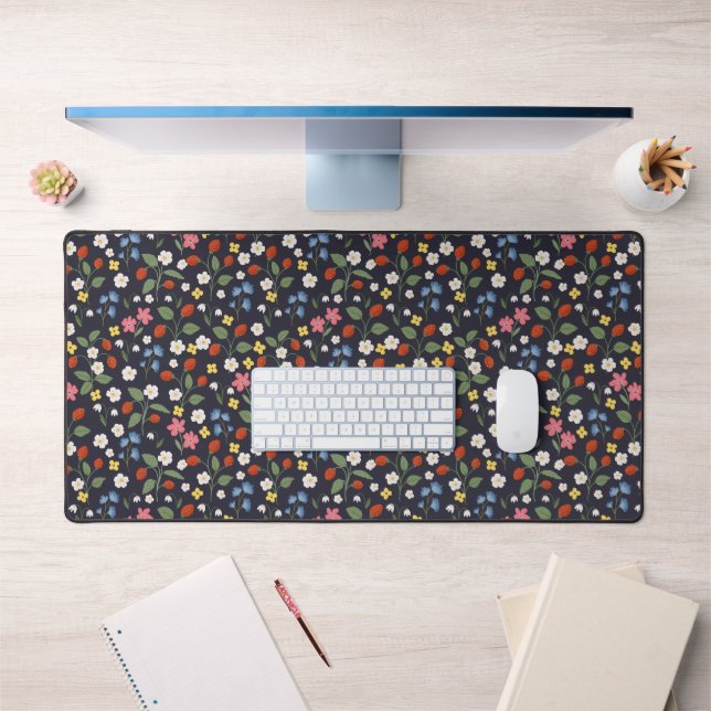 Strawberry navy desk mat (Office 1)