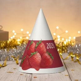 Strawberry New Year's Eve Party Party Hat