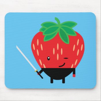 Strawberry-ninja Mouse Pad by Zoomages at Zazzle