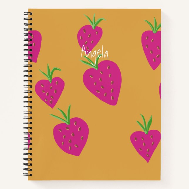 Strawberry Notebook Customizable (Front)