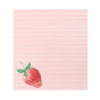 Strawberry Notepad by Zazzlemm_Cards at Zazzle