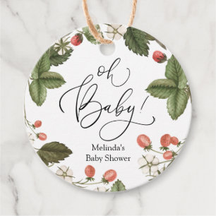 Strawberry Oh Baby Favor Tags