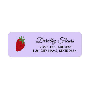 Strawberry on purple label