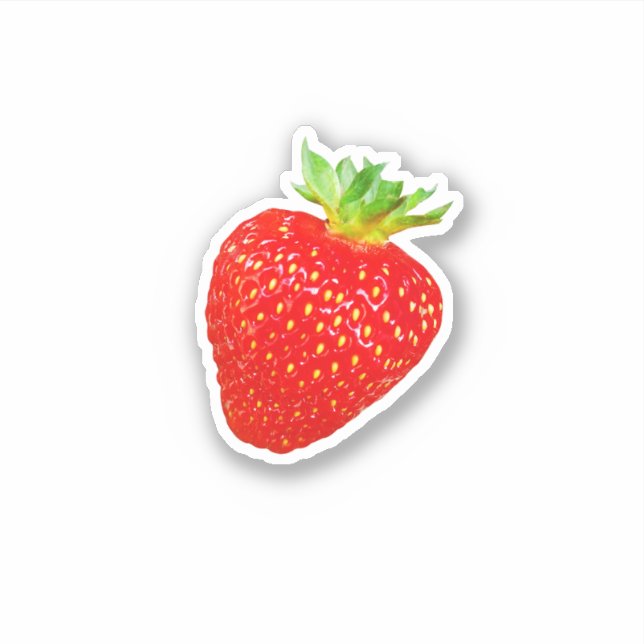 Strawberry on white background sticker (Front)