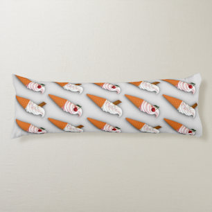 Strawberry or Vanilla? Gray Body Pillow