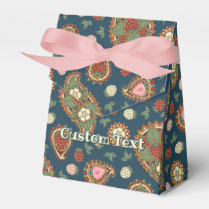Strawberry Paisley Pattern Favor Box
