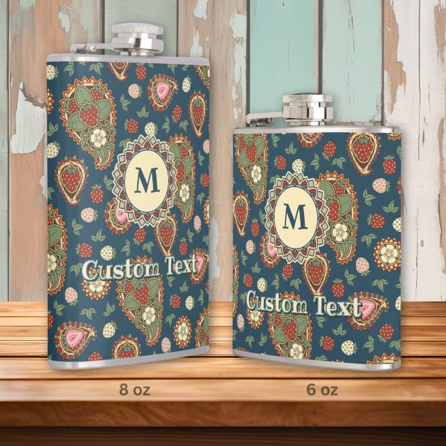 Strawberry Paisley Pattern Flask (Creator Uploaded)