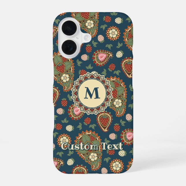 Strawberry Paisley Pattern Iphone Case (Back)