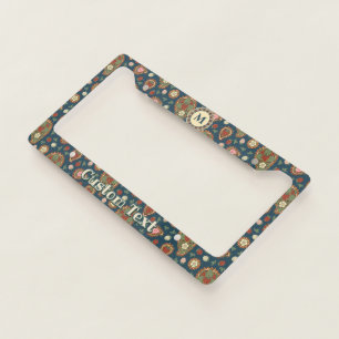 Strawberry Paisley Pattern License Plate Frame