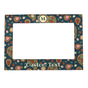 Strawberry Paisley Pattern Magnetic Frame