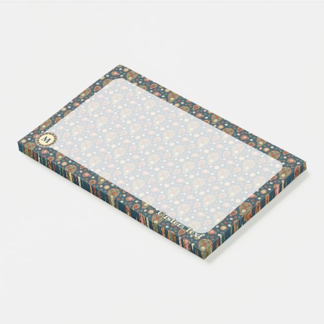 Strawberry Paisley Pattern Post-it Notes (Angled)