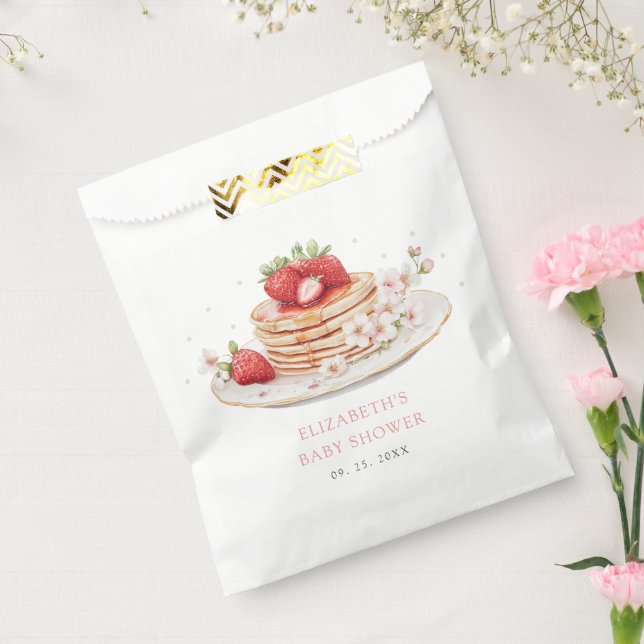 Strawberry Pancake Brunch Baby Shower Favor Bag (Sealed)
