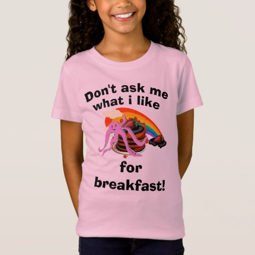 Strawberry Pancakes funny colorful Rainbow magic  T_Shirt