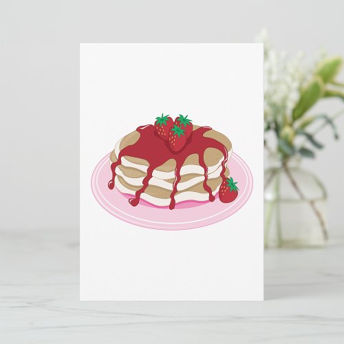 Strawberry Pancakes Invitations