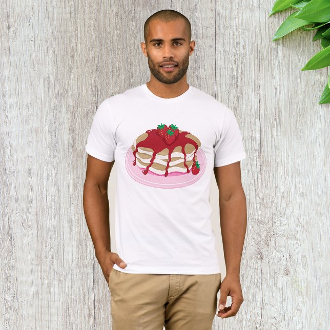 Strawberry Pancakes Sweet Breakfast Food T-Shirt (Creator Uploaded)