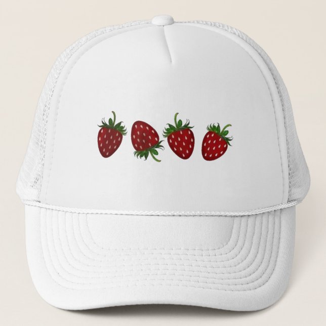 Strawberry Panel Trucker Hat (Front)