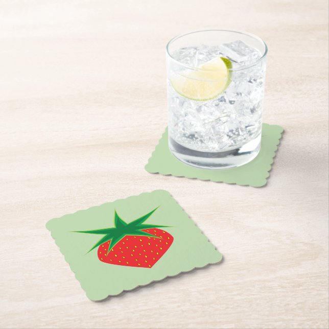 Strawberry Paper Coasters (Insitu)