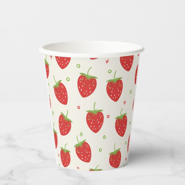 strawberry paper cup (Front)