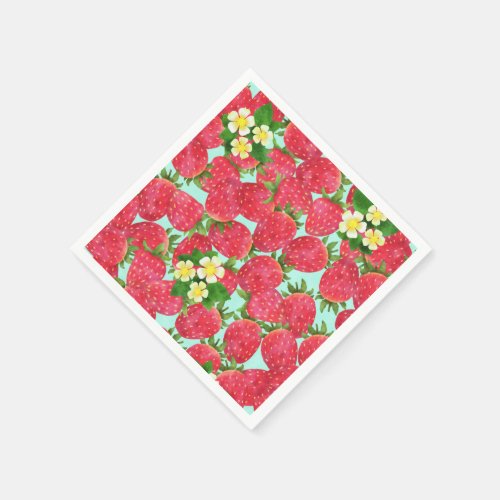 Strawberry paper napkins