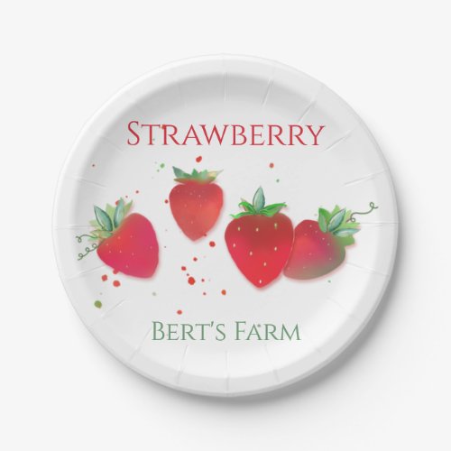 Strawberry Paper Plate