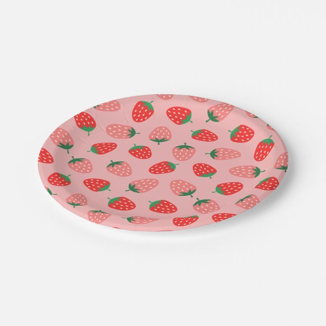 Strawberry Paper Plates (Angled)