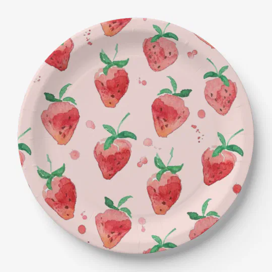zazzle.com | Strawberry Paper Plates