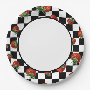 Strawberry paper plates