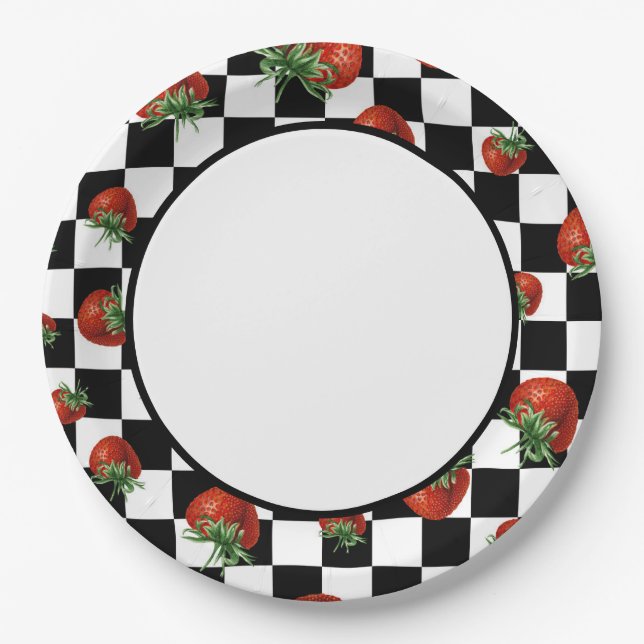 Strawberry  paper plates (Front)