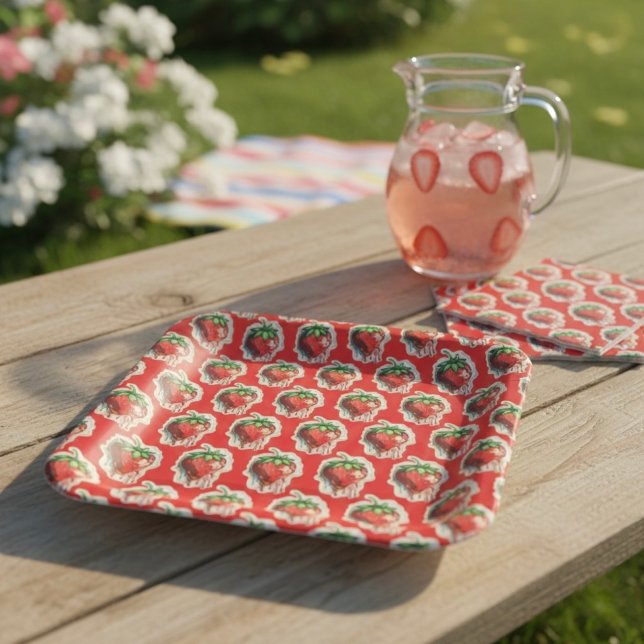 Strawberry Paper Plates (Creator Uploaded)