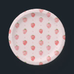 Strawberry Paper Plates | Watercolor Berry<br><div class="desc">Strawberry Paper Plates.</div>