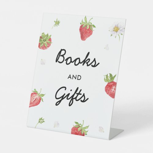 Strawberry Party Books and Gifts Table Sign