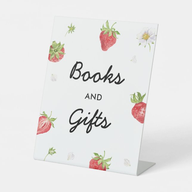 Strawberry Party Books and Gifts Table Sign (Front)