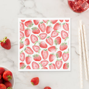 Strawberry Party Napkins Strawberry Birthday