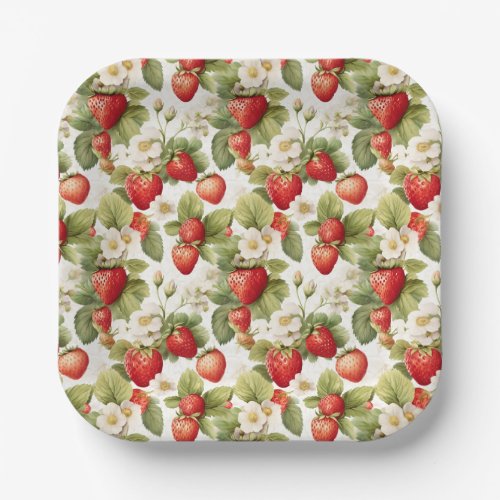 Strawberry Party Plates Tableware